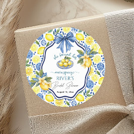 Adesivo Redondo Chá de Noiva Ela Encontrou Seu Amor