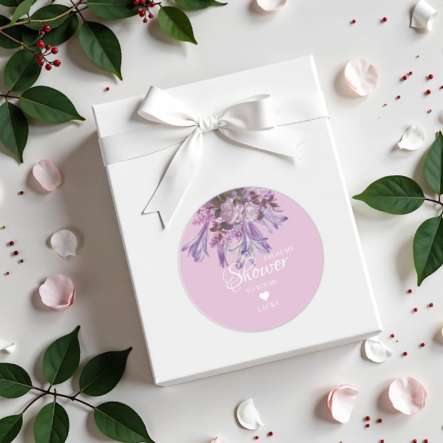 Adesivo Redondo Chá de Noiva Floral (Criador carregado)