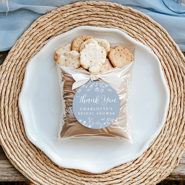 Adesivo Redondo Chá de Noiva Floral Botânico (Criador carregado)