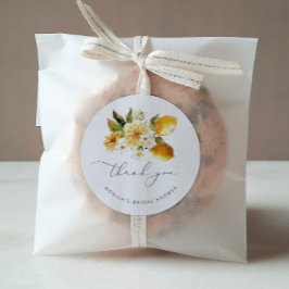 Adesivo Redondo Chá de noiva limão moderno