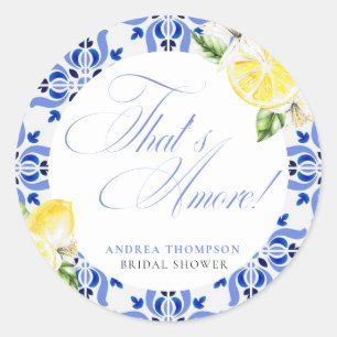 Adesivo Redondo Chá de Noiva Limão That's Amore Italiano Azulejo