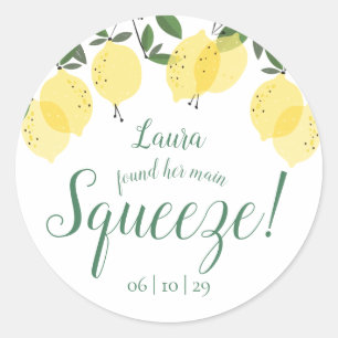 Adesivo Redondo Chá de Noiva Main Squeeze Lemons