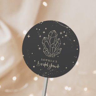 Adesivo Redondo Chá de Noiva Místico Zodíaco Tarot Celestial