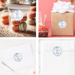 Adesivo Redondo Chá de Noiva Náutico Ela Está Amarrando o Nó Elega