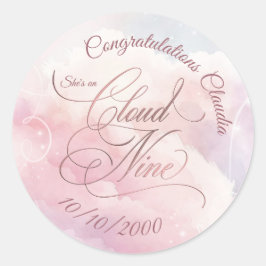 Adesivo Redondo Chá de Noiva Nove Nuvens