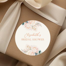 Adesivo Redondo Chá de Noiva Pastel Blooms