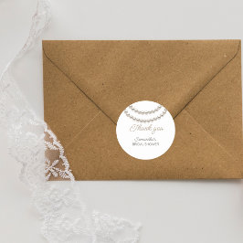 Adesivo Redondo Chá de Noiva Pérola Elegante