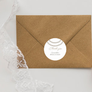 Adesivo Redondo Chá de Noiva Pérola Elegante