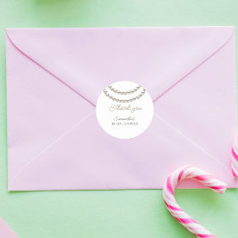 Adesivo Redondo Chá de Noiva Pérola Elegante