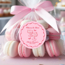 Chá de Noiva Retrô Desenhado à Mão em Rosa e Verme