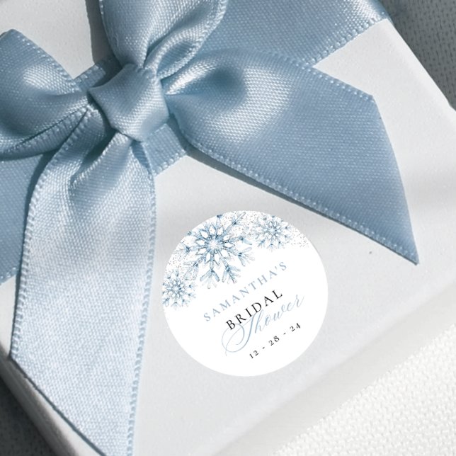 Adesivo Redondo Chá de Noiva Snow in Love (Criador carregado)