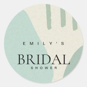 ADESIVO REDONDO CHÁ DE PANELA ARTISTA AZUL MODERNA ABSTRATO AQUA