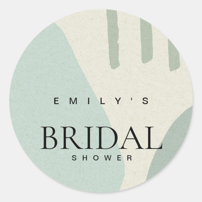 ADESIVO REDONDO CHÁ DE PANELA ARTISTA AZUL MODERNA ABSTRATO AQUA (Frente)