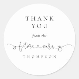 Adesivo Redondo Chá de panela Cardíaco da Sra. Ring - Obrigado