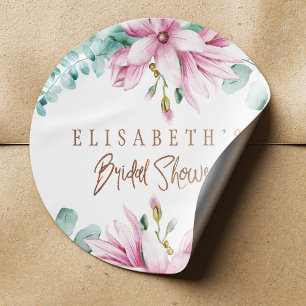 Adesivo Redondo Chá de panela cor-de-rosa do brilho do cobre da