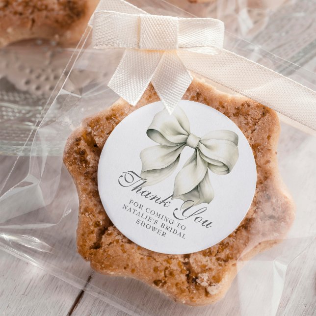 Adesivo Redondo Chá de panela de Arco Bonito personalizado Obrigad (Criador carregado)