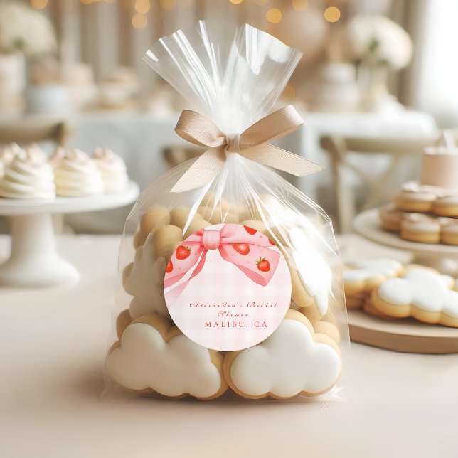 Adesivo Redondo Chá de panela de Arco de morango (Criador carregado)