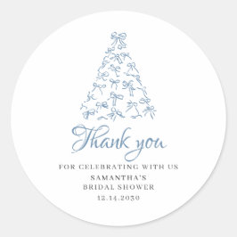 Adesivo Redondo Chá de panela de Árvore de Natal Arco Azul