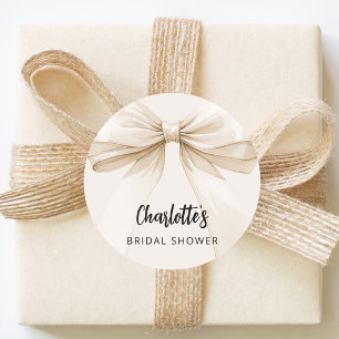 Adesivo Redondo Chá de panela de creme bege arco