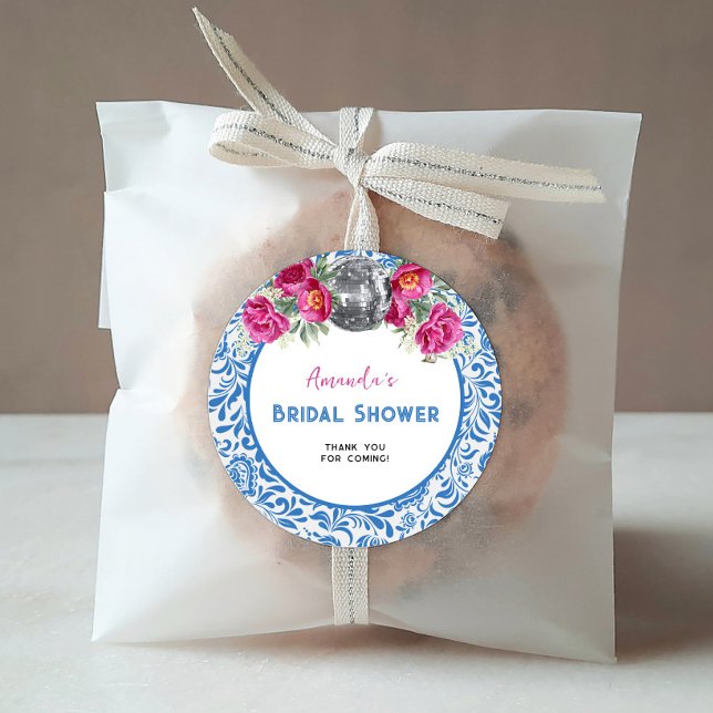 Adesivo Redondo Chá de panela de dança da Rainha Mamma Mia Disco (Criador carregado)