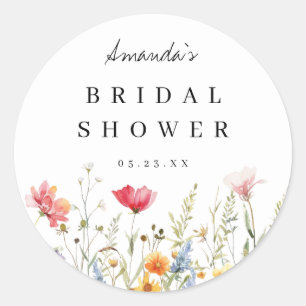 Adesivo Redondo Chá de panela de flor selvagem