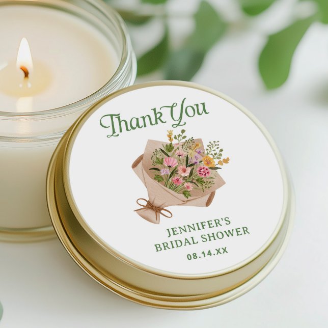 Adesivo Redondo Chá de panela de mercado do agricultor Obrigado (Criador carregado)