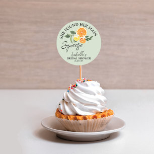 Adesivo Redondo Chá de Panela de Noiva com Vegetação da Ela Encont