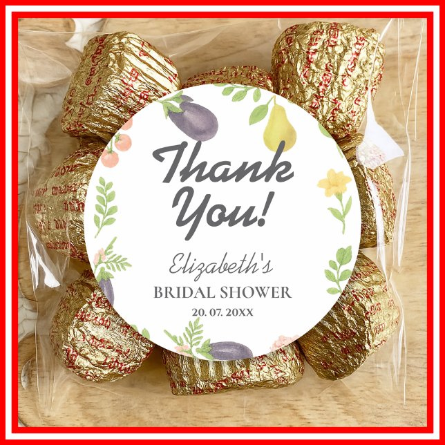 Adesivo Redondo Chá de Panela de Noiva no Mercado de Produtores Fr (Criador carregado)