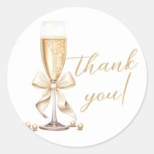Adesivo Redondo Chá de panela de Pérolas e Arco Prosecco