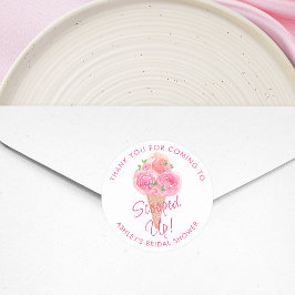 Adesivo Redondo Chá de panela do Sorvete cooptado