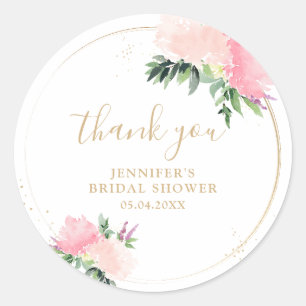 Adesivo Redondo Chá de panela Dourado Floral