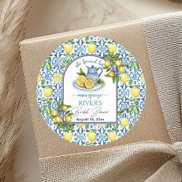 Adesivo Redondo Chá de Panela Ela Encontrou Seu Amor