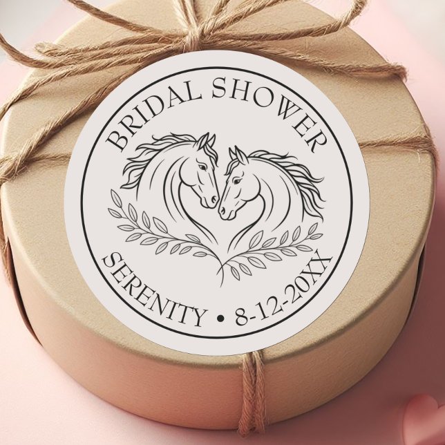 Adesivo Redondo Chá de panela Elegante Russo de Cavalo Elegante (Criador carregado)