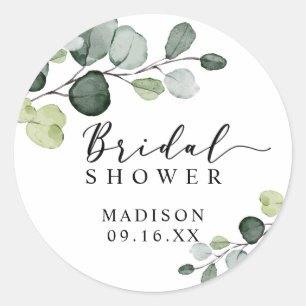 Adesivo Redondo Chá de panela Eucalyptus Greenery