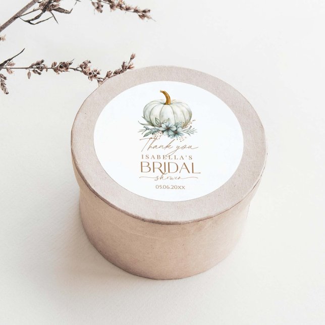 Adesivo Redondo Chá de panela Floral De Abóbora (Criador carregado)