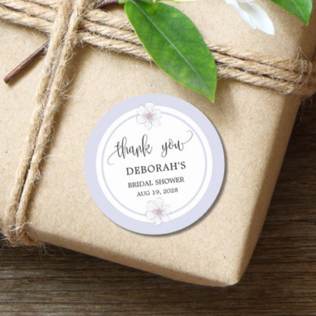 Adesivo Redondo Chá de panela Floral lavanda (Criador carregado)