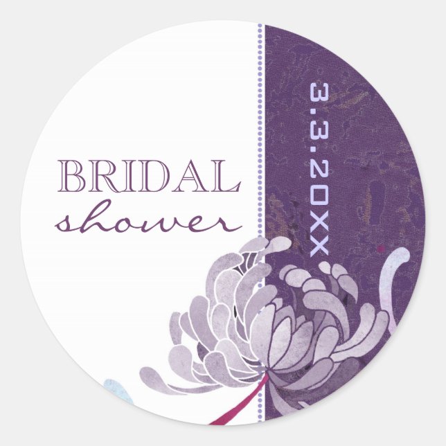 Adesivo Redondo Chá de panela Floral Puro (Frente)