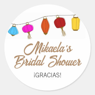 Adesivo Redondo Chá de panela Lanterna Chinesa