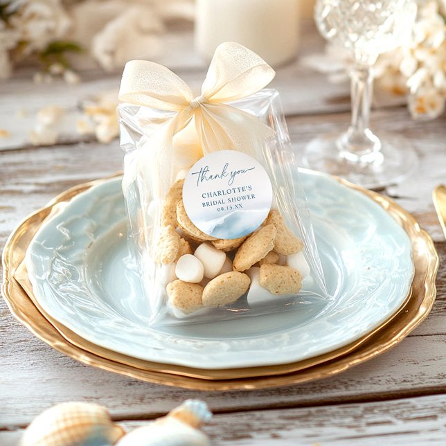 Adesivo Redondo Chá de panela Ocean Beach (Criador carregado)