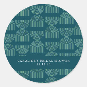 Adesivo Redondo Chá de panela Personalizado do Teal Arch do Mod do
