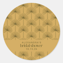 Adesivo Redondo Chá de panela Personalizado Favorece Retrô Botânic