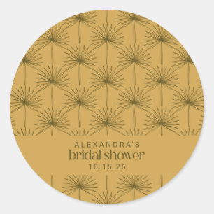 Adesivo Redondo Chá de panela Personalizado Favorece Retrô Botânic