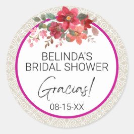 Adesivo Redondo Chá de panela redondo "Gracias"