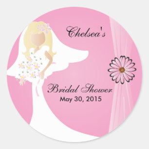 Adesivo Redondo Chá de panela rosa