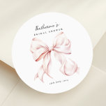 Adesivo Redondo Chá de panela rosa elegante<br><div class="desc">Etiqueta de design rosa simples para chás de panela. Perfeito como selos para envelopes ou bolsas favoráveis.</div>