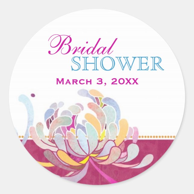 Adesivo Redondo Chá de panela Rosa Quente Mãe do Jardim (Frente)