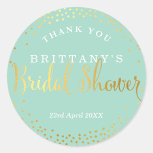 Adesivo Redondo CHÁ DE PANELA SEAL na moda mini dourado mini doura