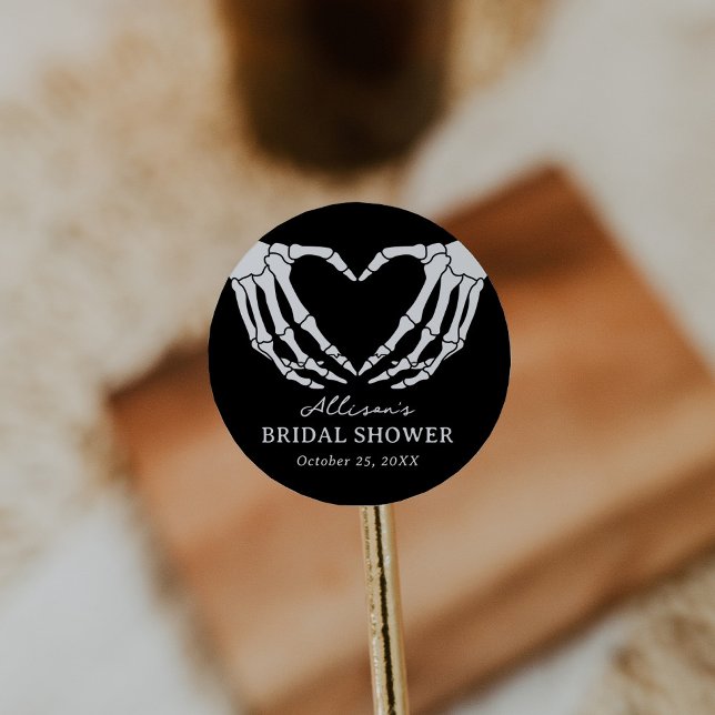 Adesivo Redondo Chá de panela Skeleton Halloween (Criador carregado)