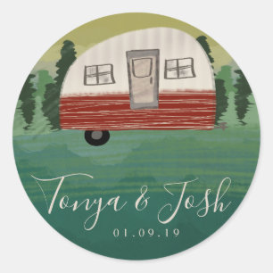 Adesivo Redondo Chá de panela Vintage Getaway