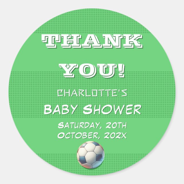 Adesivo Redondo Chá do Bebezinho do Esporte Futebol (Frente)